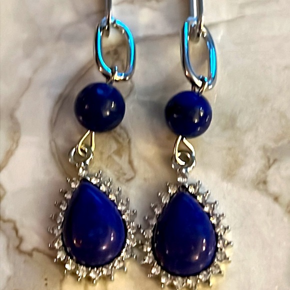 Lapis Lazuli Earrings - Picture 2 of 3